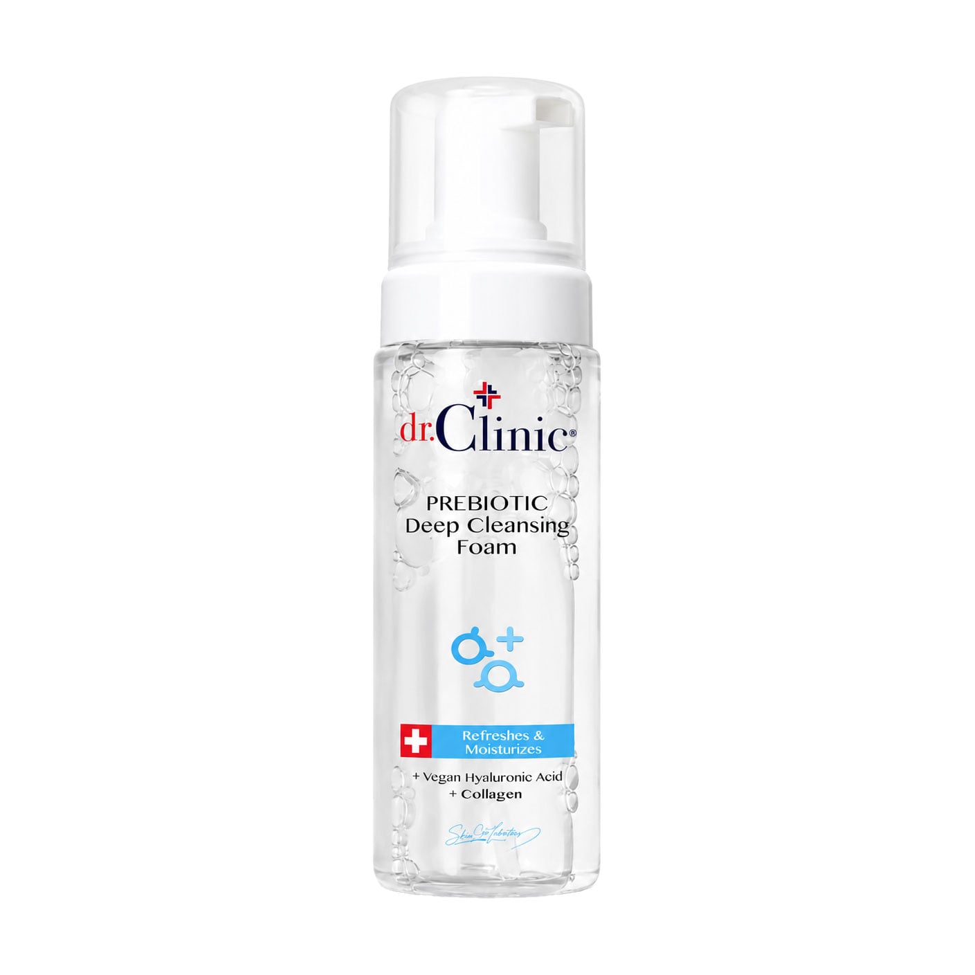 Пребіотична пінка для очищення обличчя Dr.Clinic Prebiotic Deep Cleansing Foam з гіалуроновою кислотою та колагеном, 160 мл